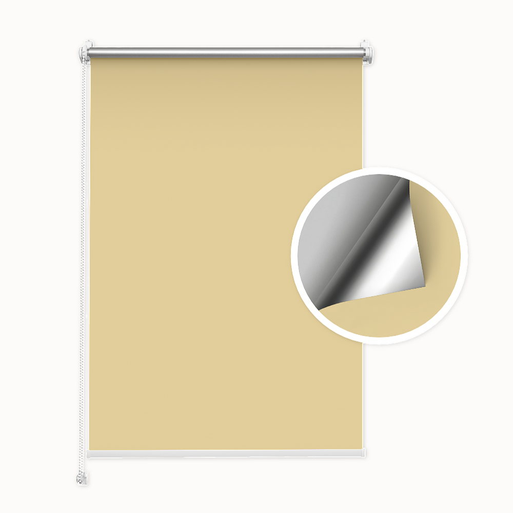 Sand Blackout Roller Blind (Silver Backing)