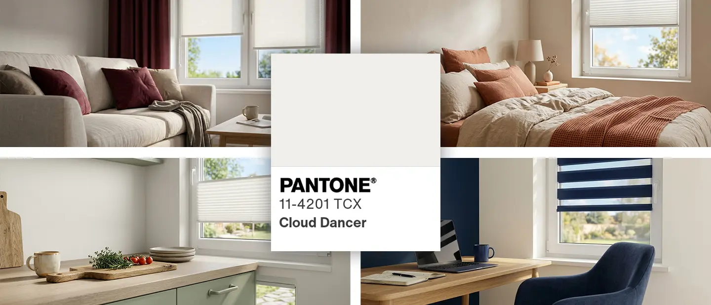 kolor roku 2026 cloud dancer pantone