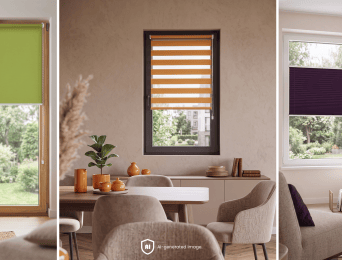How to choose the colour of roller or pleated blinds for white, anthracite and wooden windows?