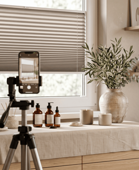 A window as a photo backdrop – how does light affect photos taken at home?