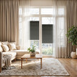 Dark Grey Window Pleated Blind
