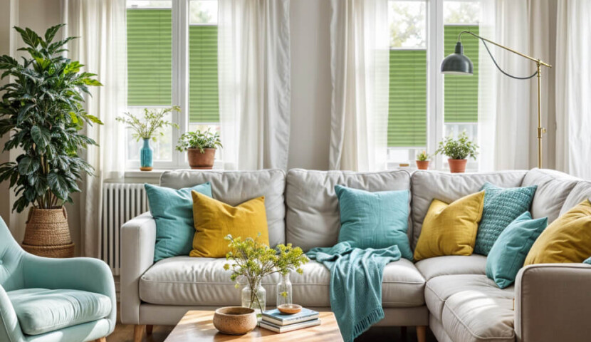 Pistachio Window Pleated Blind