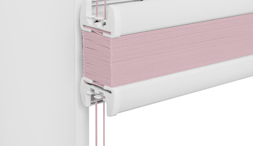 Powder Pink Window Pleated Blind