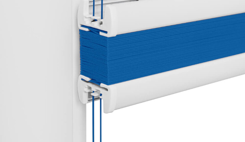 Blue Window Pleated Blind