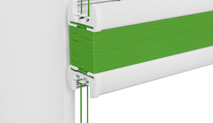 Green Window Pleated Blind