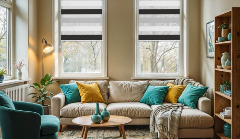 Black-White-Light Gray Day and Night Blind