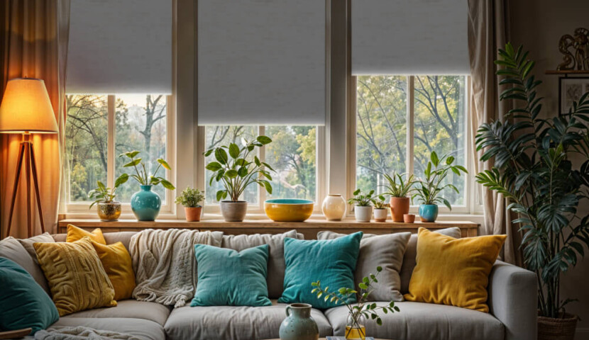 Roleta Zaciemniająca Szary Len (silver)