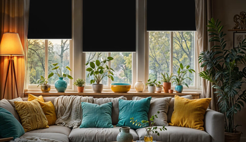 Roleta Zaciemniająca Czarna (silver)