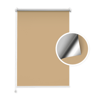 Beige Blackout Roller Blind (Silver Backing)