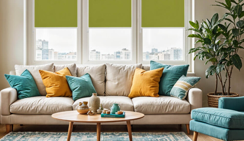 Roleta Mini Żółtozielona