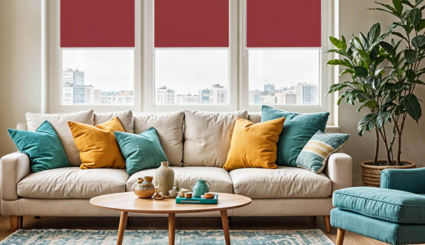 Marsala Red Standard Roller Blind