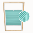 Turquoise Blue Custom Skylight Pleated Blind