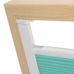 Turquoise Blue Custom Skylight Pleated Blind