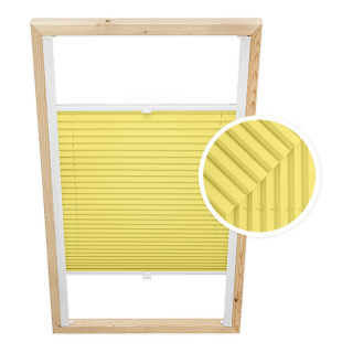 Yellow Custom Skylight Pleated Blind