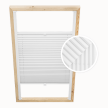 White Custom Skylight Pleated Blind