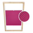 Raspberry Custom Skylight Pleated Blind