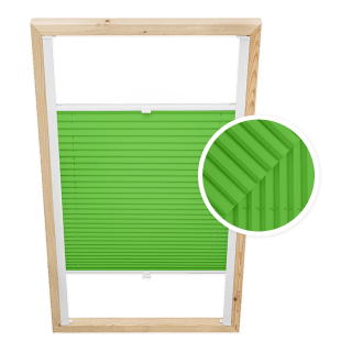 Green Custom Skylight Pleated Blind