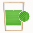 Green Custom Skylight Pleated Blind