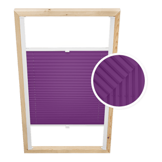 Plum Custom Skylight Pleated Blind